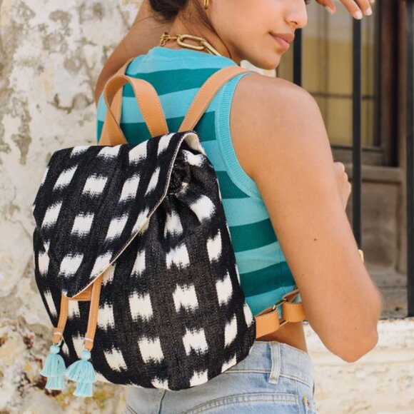 Angelica Backpack by Mercado Global Anthropologie - NWT Sunset Pink - Picture 4 of 5